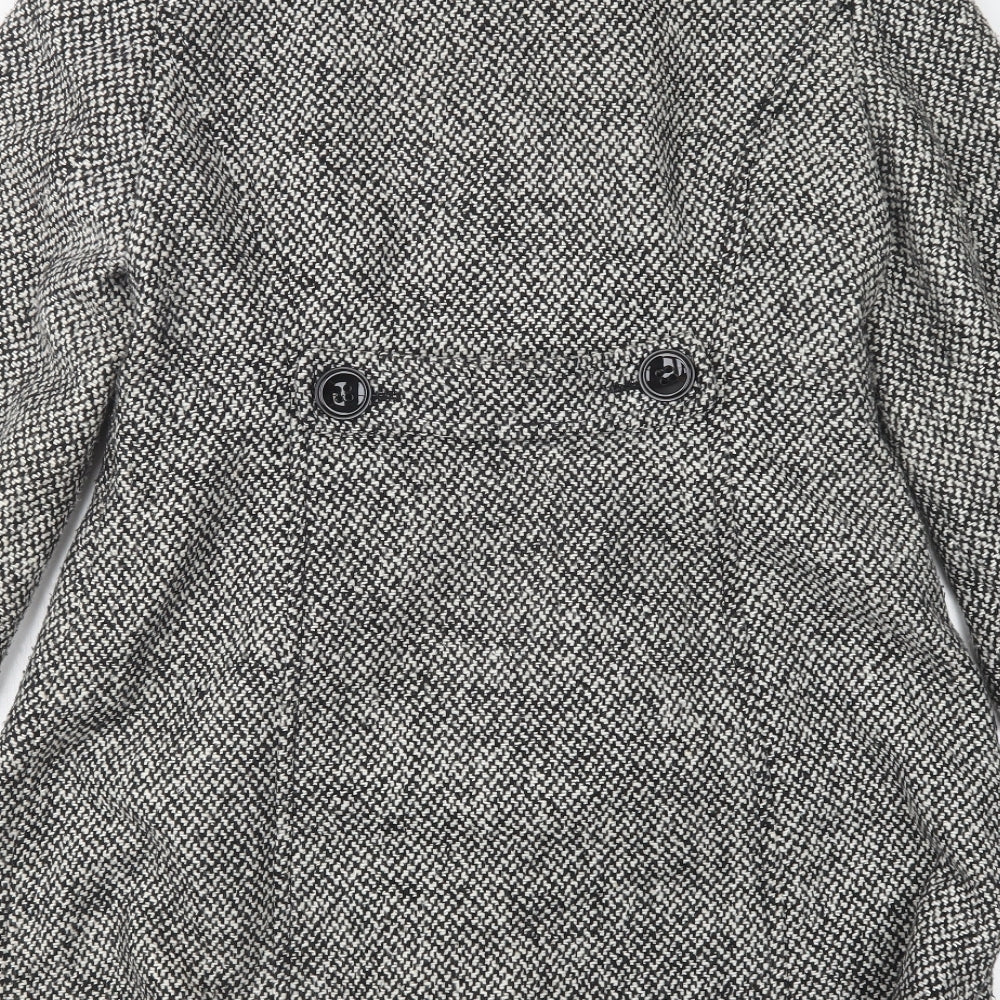 BHS Womens Multicoloured   Pea Coat Coat Size 12