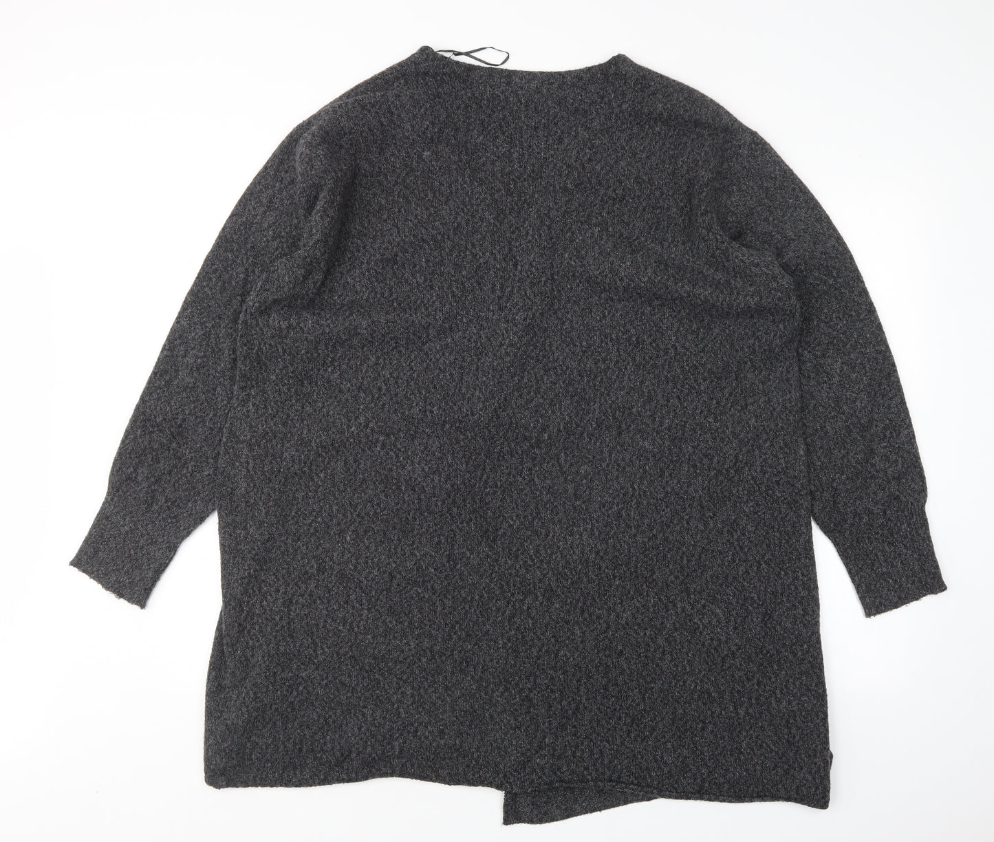 Peacocks Womens Grey V-Neck  Polyester Cardigan Jumper Size M