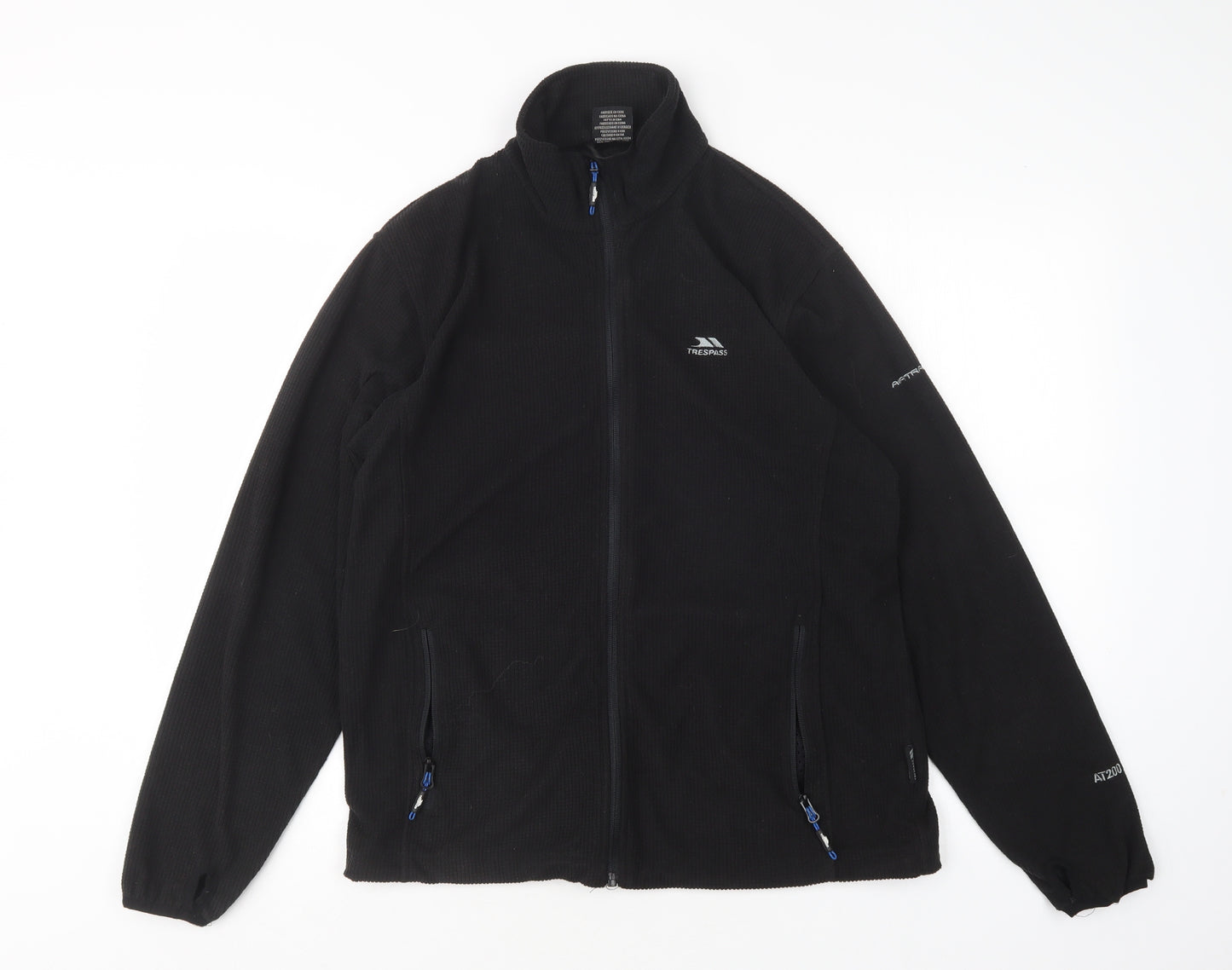 Trespass Mens Black  Polyester Full Zip Sweatshirt Size S