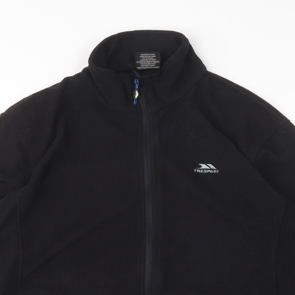 Trespass Mens Black  Polyester Full Zip Sweatshirt Size S