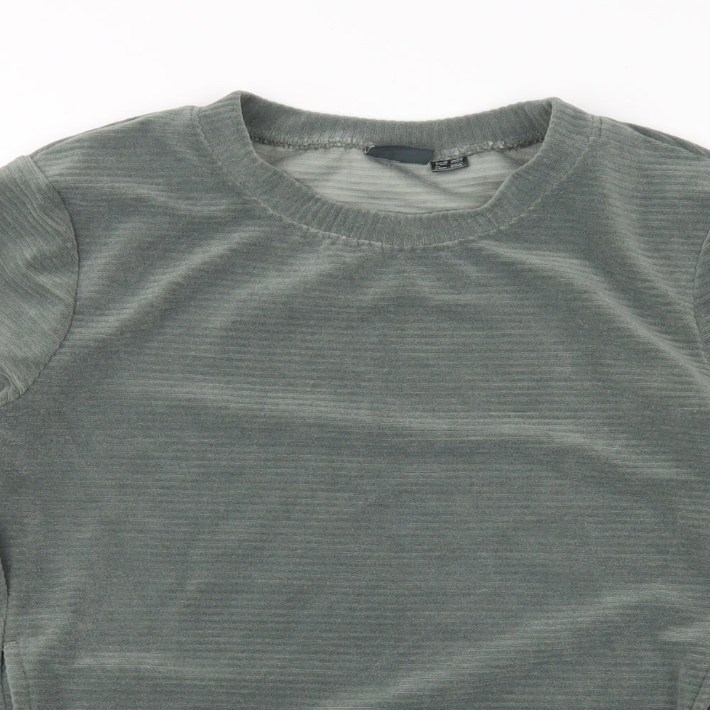 Crivit Womens Green Round Neck  Polyester Pullover Jumper Size M