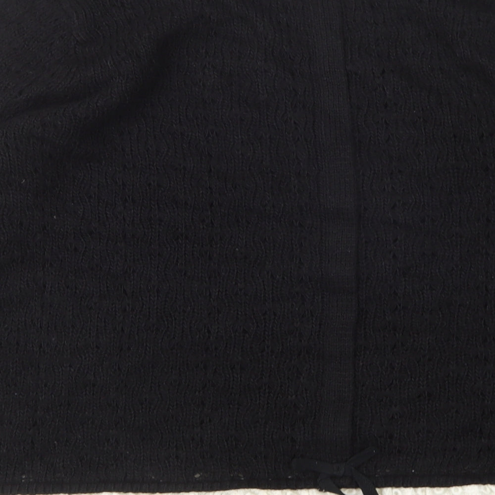 Very Womens Black Round Neck  Cotton Pullover Jumper Size 22