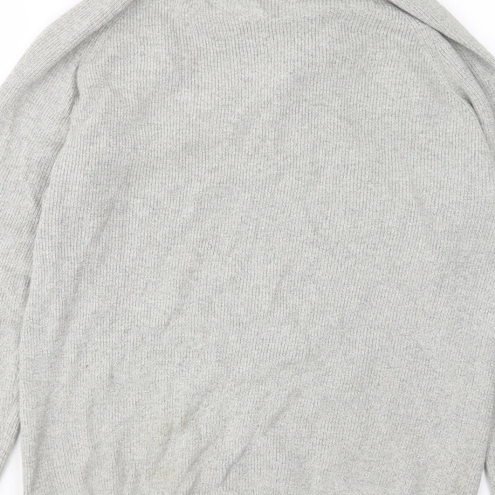 NEXT Womens Grey Collared  Cotton Pullover Jumper Size M