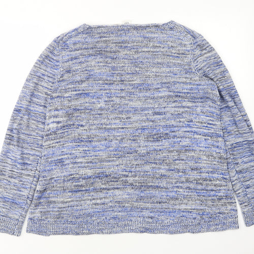 Gap Womens Multicoloured Round Neck Striped Cotton Pullover Jumper Size M
