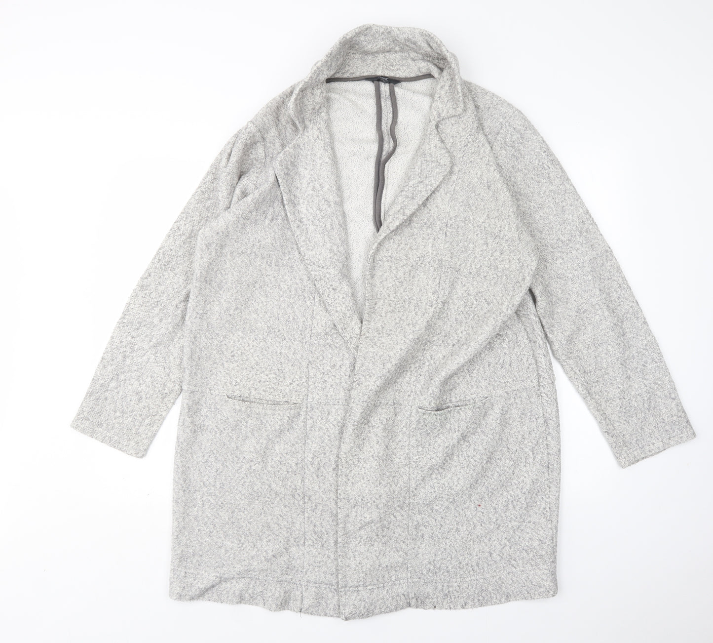 NEXT Womens Grey V-Neck  Cotton Cardigan Jumper Size 16