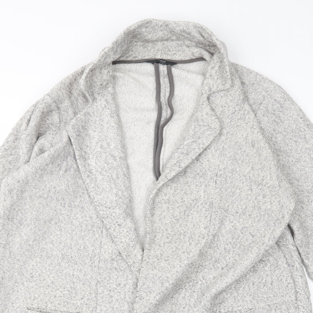 NEXT Womens Grey V-Neck  Cotton Cardigan Jumper Size 16