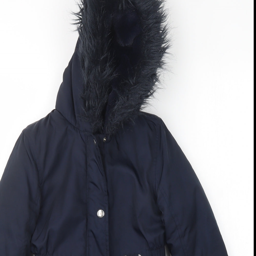 BlueZoo Girls Blue   Parka Coat Size 7-8 Years
