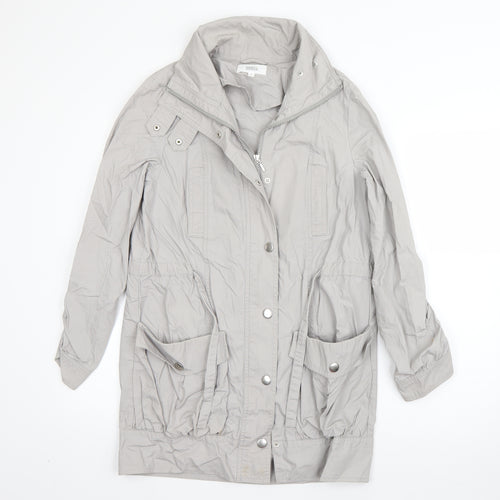 M&S Womens Grey   Overcoat Coat Size 8