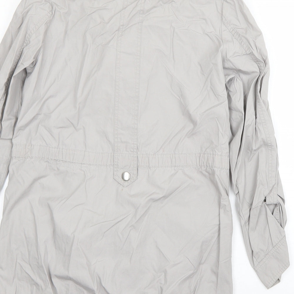 M&S Womens Grey   Overcoat Coat Size 8