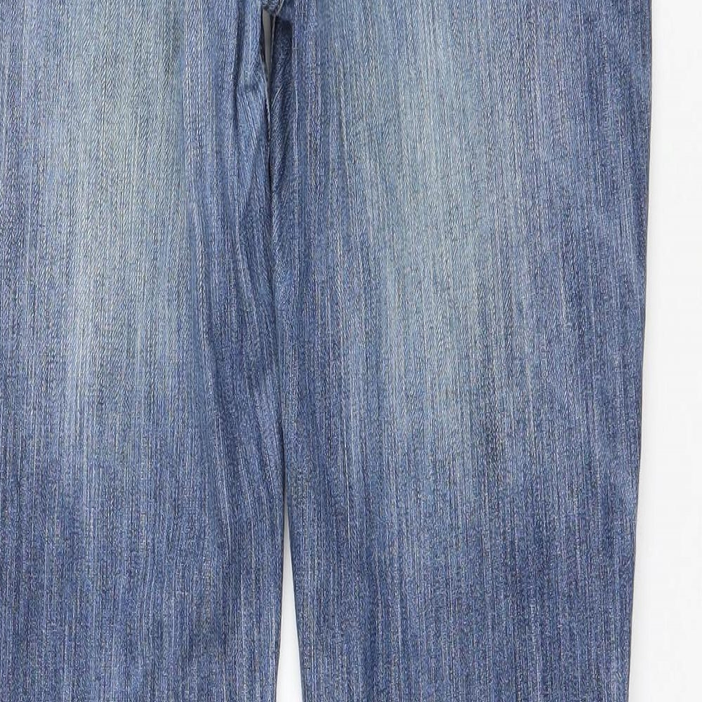 Karen Miller Womens Blue  Cotton Straight Jeans Size 10 L32 in Regular