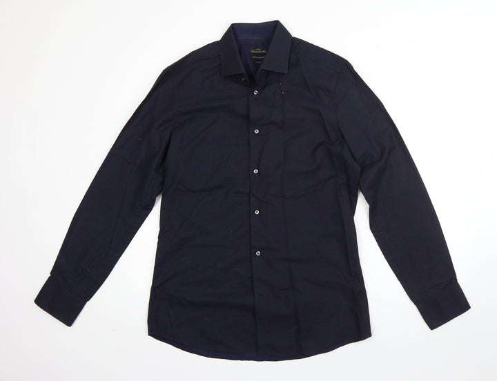 NEXT Mens Blue  Cotton  Dress Shirt Size 39 Collared Button
