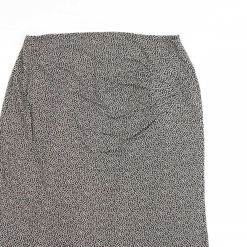 Precis Womens Black Polka Dot Viscose Straight & Pencil Skirt Size 12