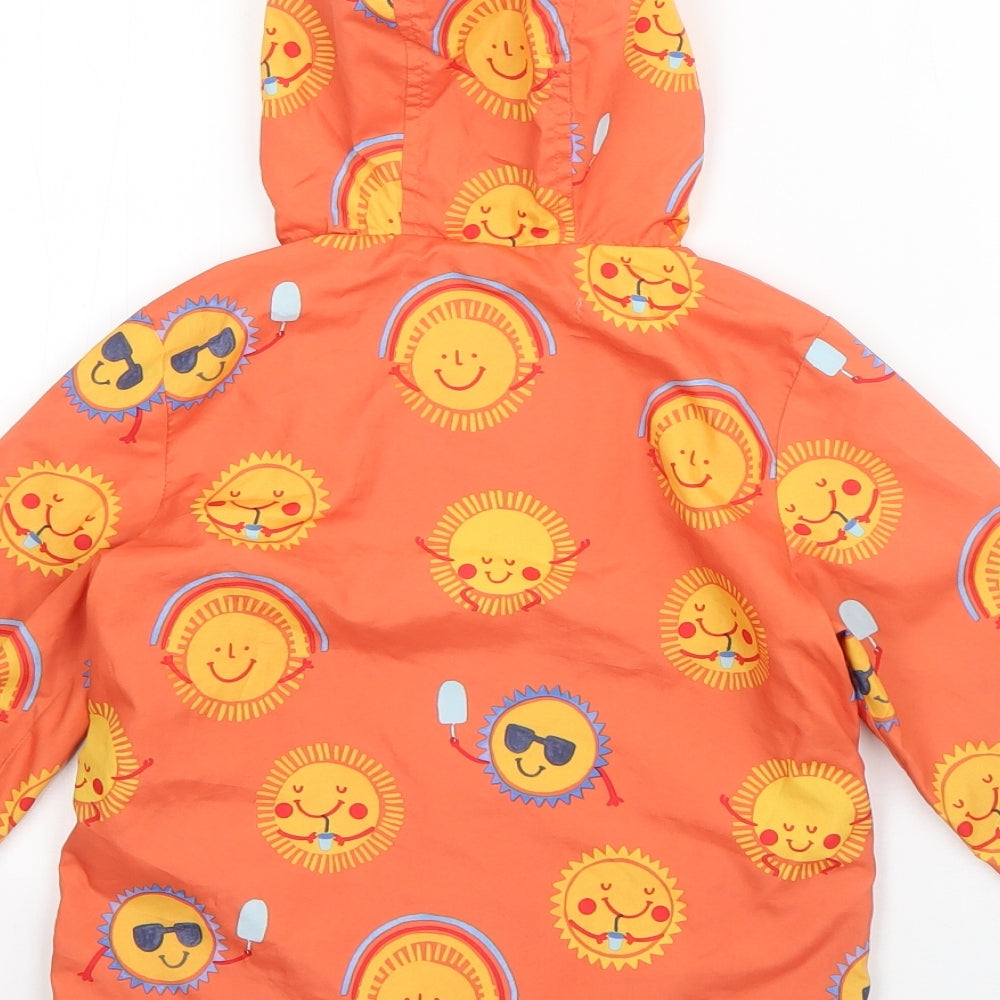 TU Boys Orange   Rain Coat Coat Size 2-3 Years  Zip