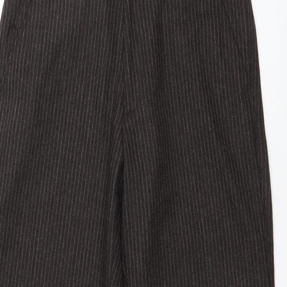 HIJKLM Womens Brown Striped Wool Dress Pants Trousers Size 32 L30 in Regular