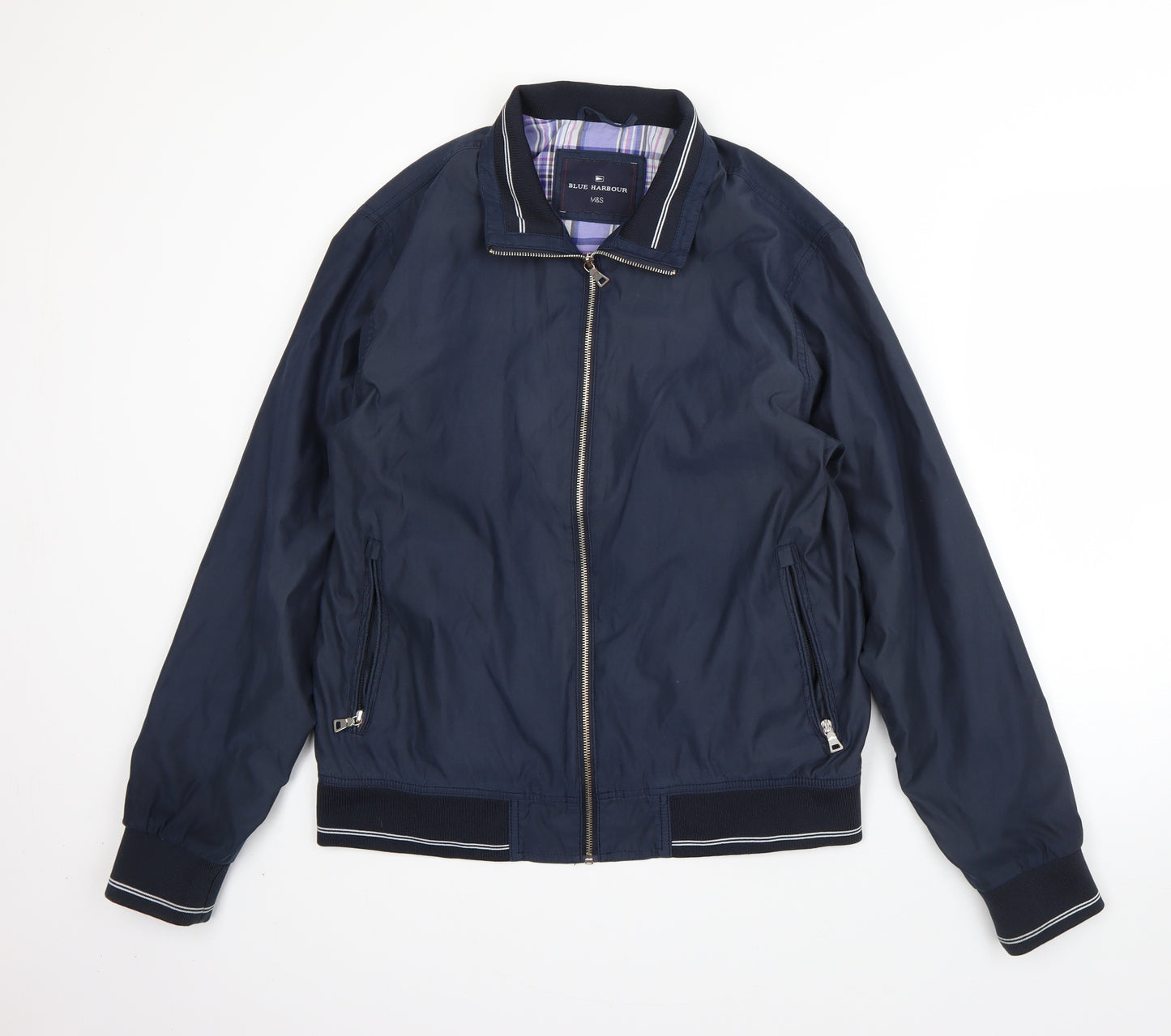 M&S Mens Blue   Jacket  Size M  Zip
