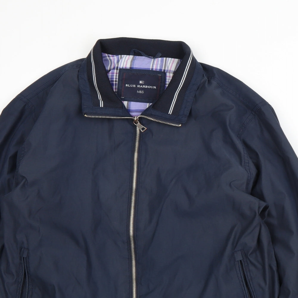 M&S Mens Blue   Jacket  Size M  Zip