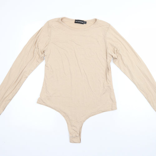 Pretty Little Thing Womens Beige  Viscose Romper One-Piece Size 12
