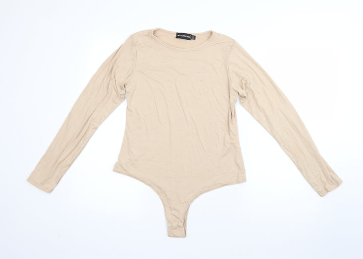 Pretty Little Thing Womens Beige Viscose Romper One-Piece Size 12