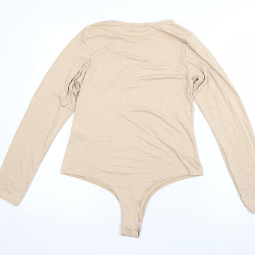 Pretty Little Thing Womens Beige  Viscose Romper One-Piece Size 12
