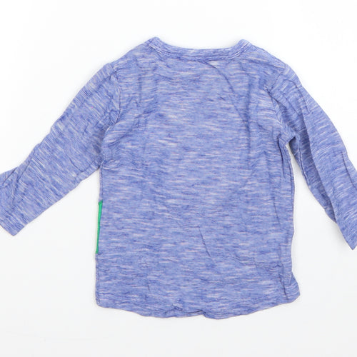 NEXT Boys Blue  Cotton Basic T-Shirt Size 6-9 Months Round Neck  - crocodile
