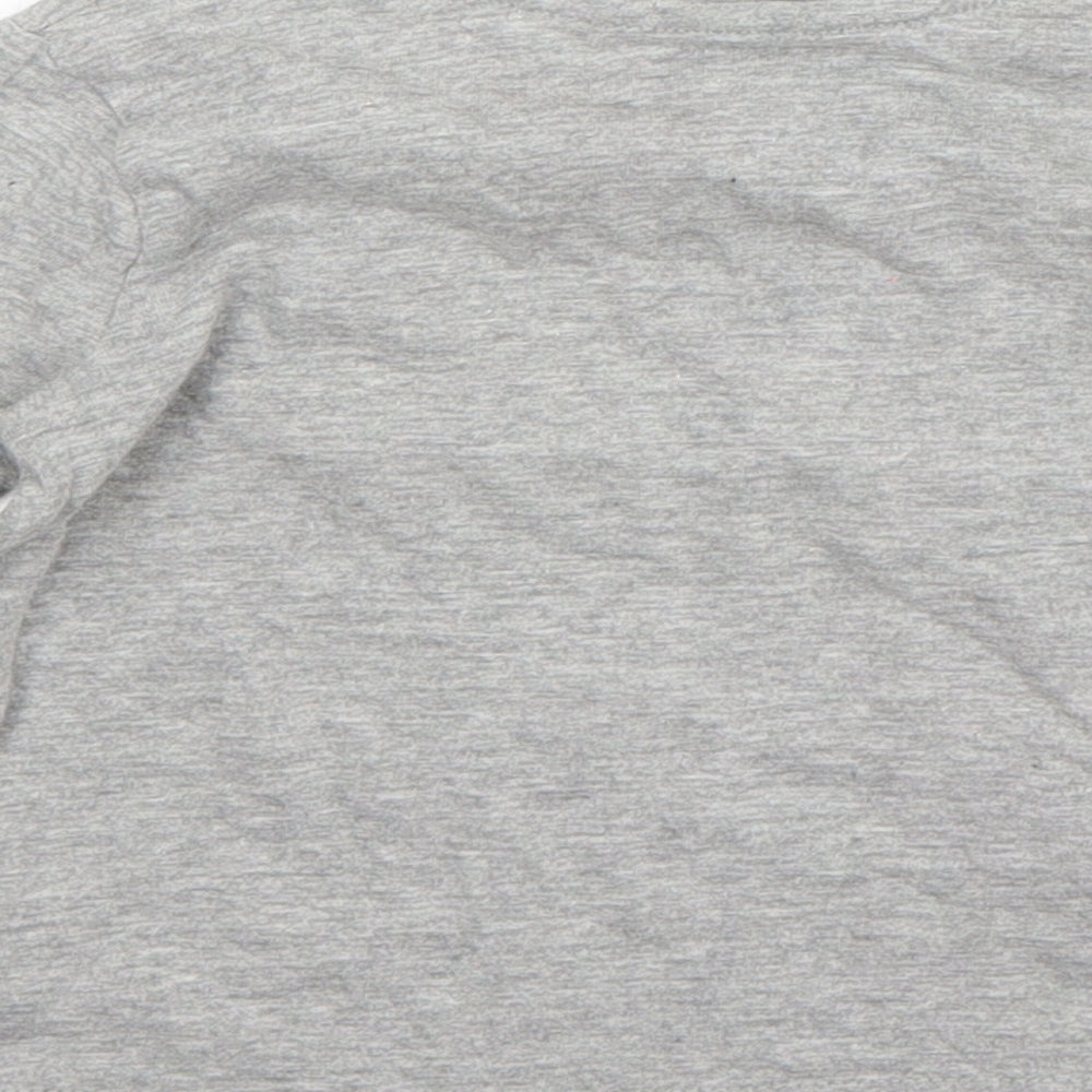 George Boys Grey  Cotton Basic T-Shirt Size 12-18 Months Round Neck  - Awesome