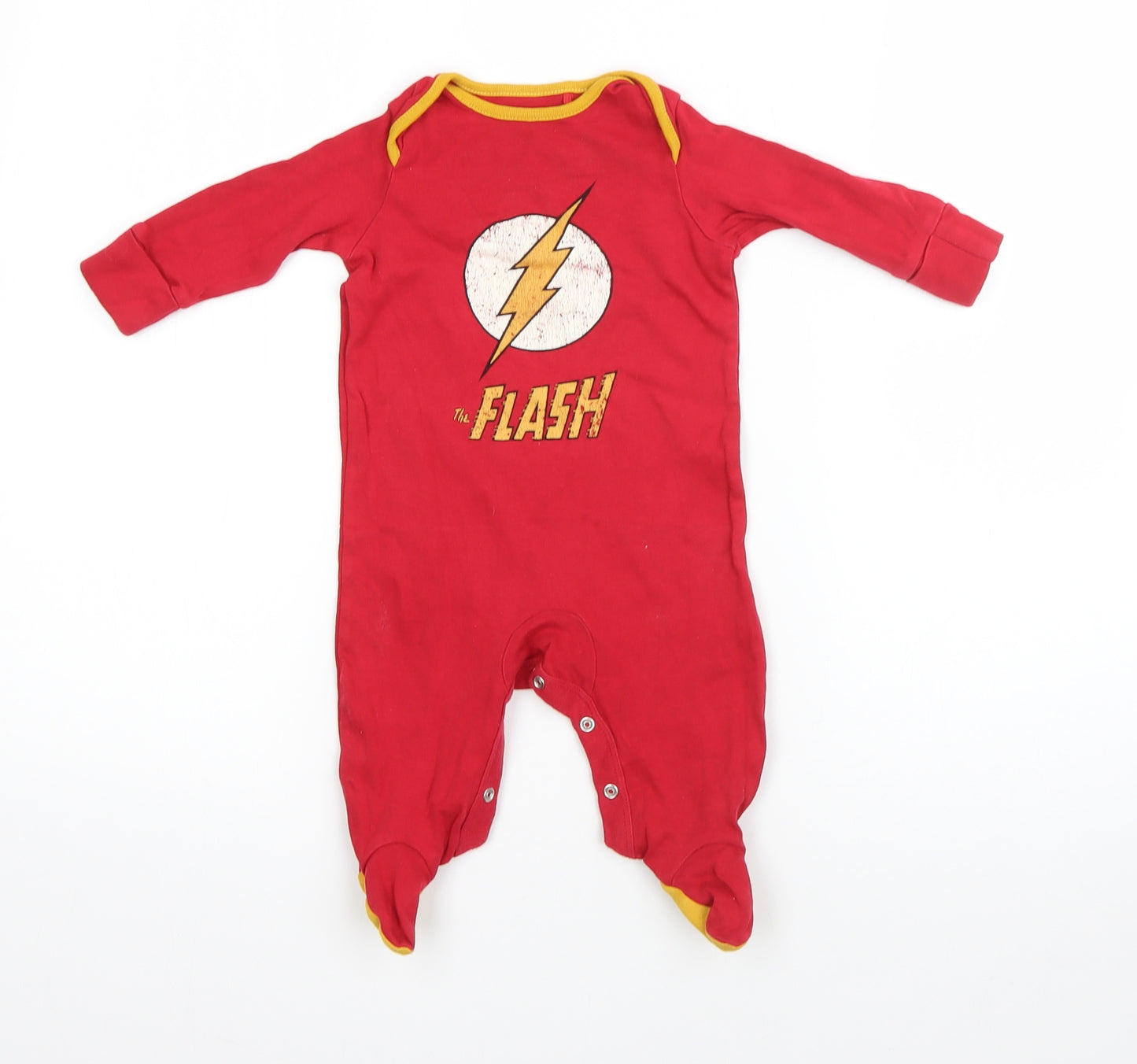 NEXT Boys Red  Cotton Babygrow One-Piece Size 3-6 Months   - DC The Flash