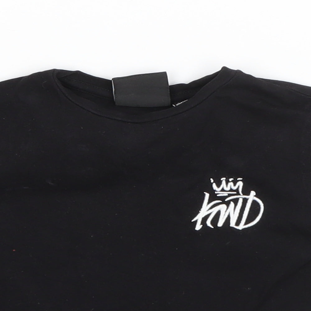 Kings Will Dream Boys Black  Cotton Basic T-Shirt Size 9-12 Months Round Neck