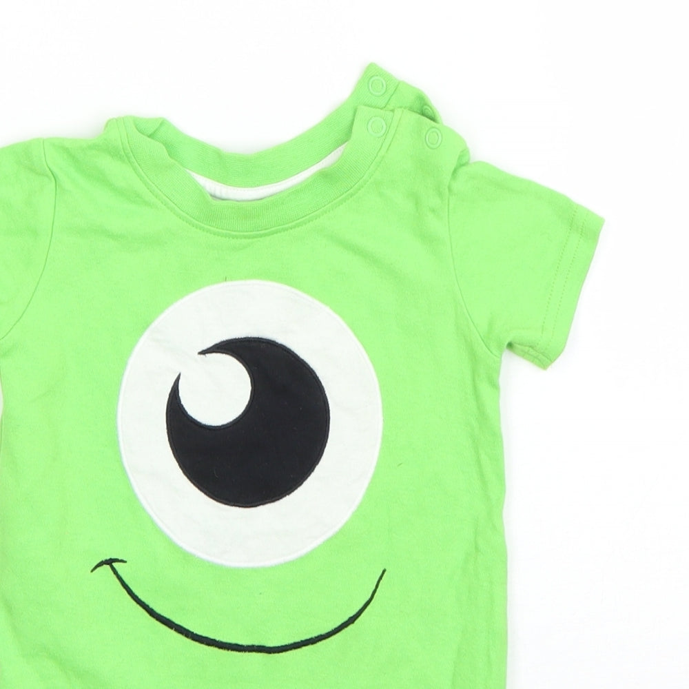 George Boys Green  Cotton Babygrow One-Piece Size 3-6 Months   - Monsters Inc