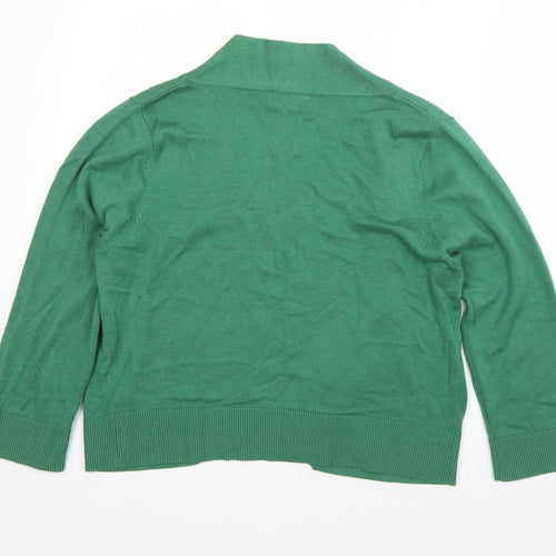 Wallis Womens Green High Neck  Viscose Cardigan Jumper Size L