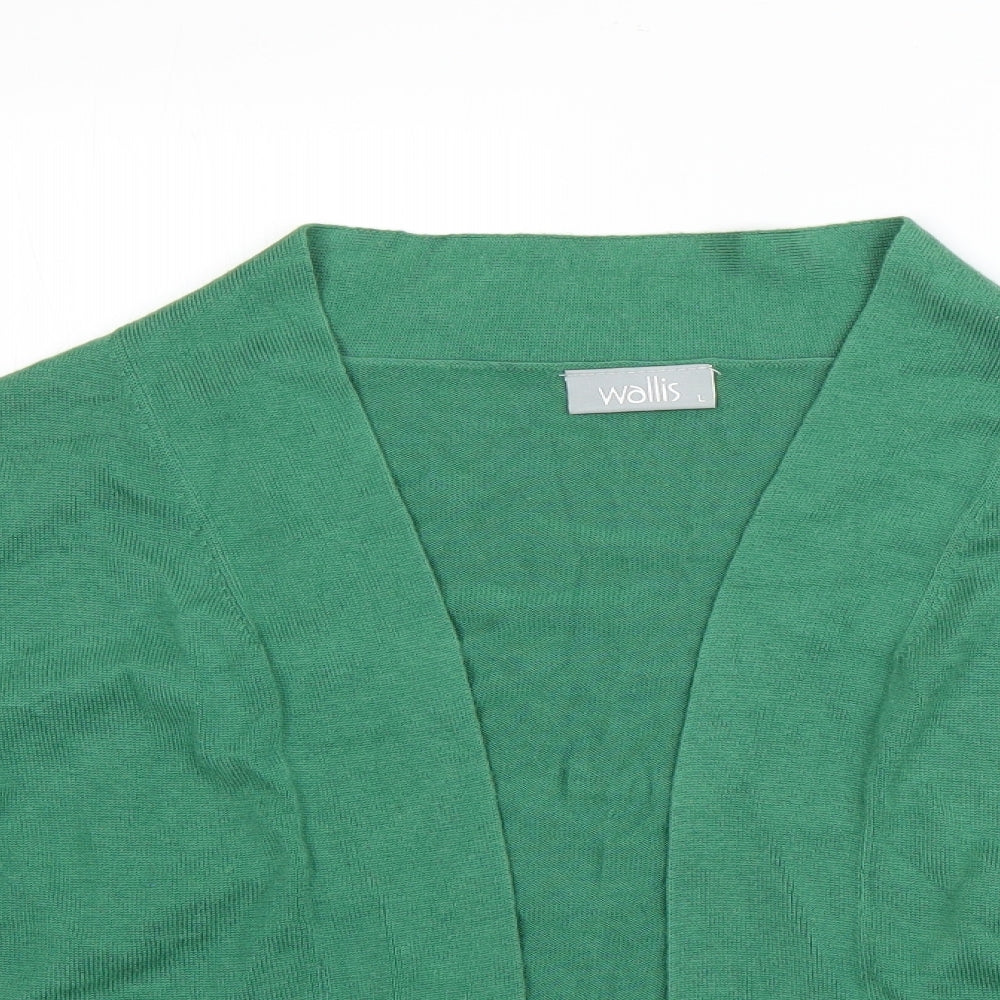 Wallis Womens Green High Neck  Viscose Cardigan Jumper Size L