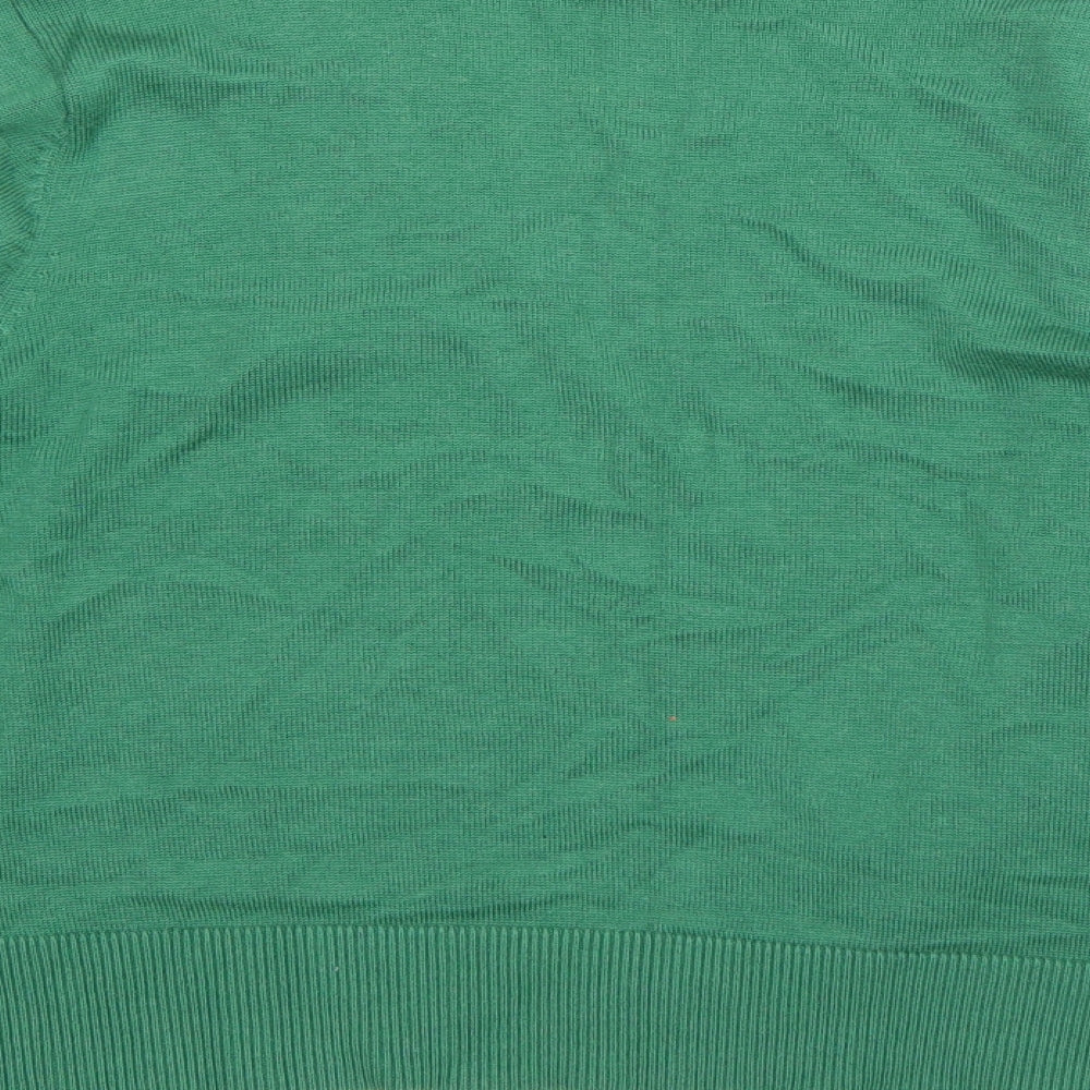 Wallis Womens Green High Neck  Viscose Cardigan Jumper Size L