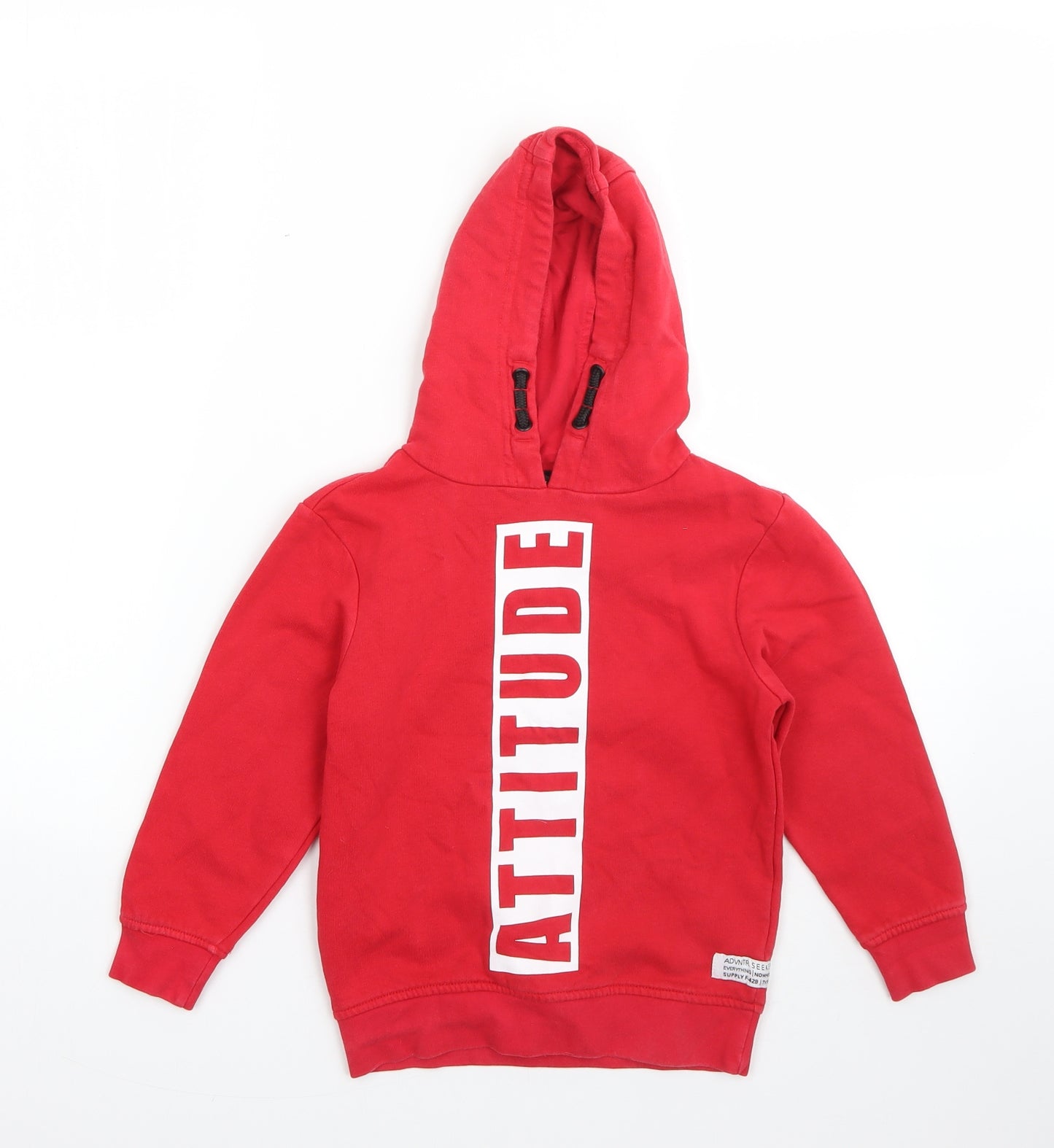 George Boys Red  Cotton Pullover Hoodie Size 4-5 Years