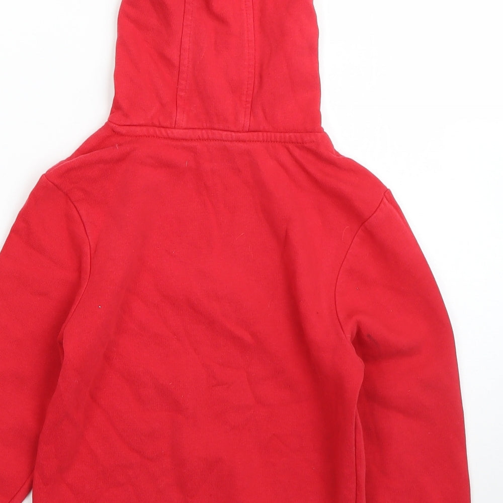 George Boys Red  Cotton Pullover Hoodie Size 4-5 Years