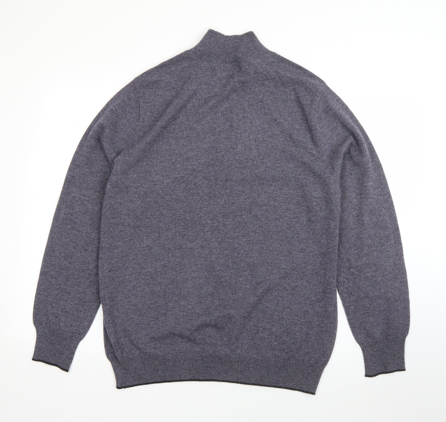 N.Peal Mens Blue High Neck  Cashmere Pullover Jumper Size L
