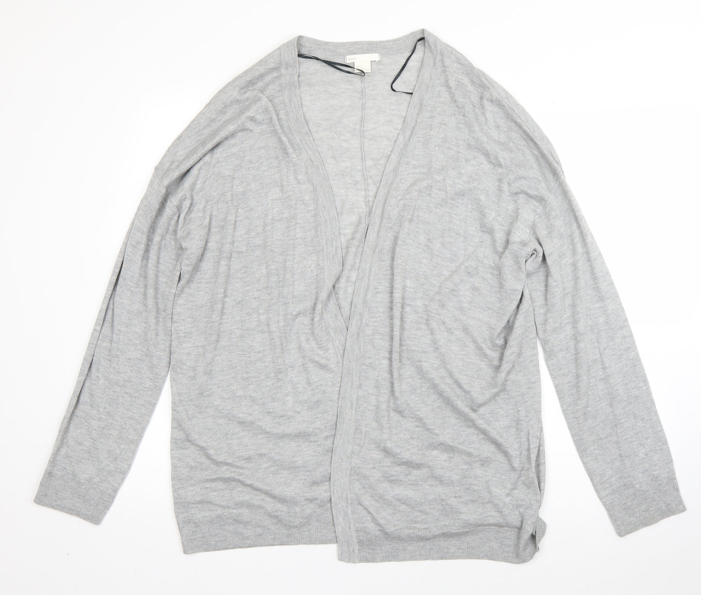 H&M Womens Grey V-Neck  Acrylic Cardigan Jumper Size M