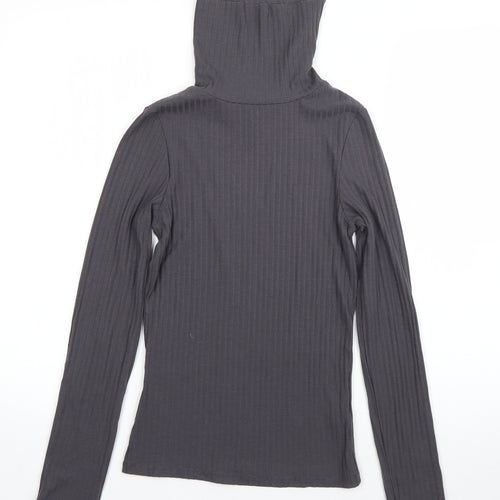 New Look Womens Grey Roll Neck  Viscose Pullover Jumper Size 8