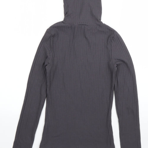 New Look Womens Grey Roll Neck  Viscose Pullover Jumper Size 8
