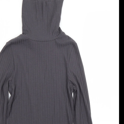 New Look Womens Grey Roll Neck  Viscose Pullover Jumper Size 8
