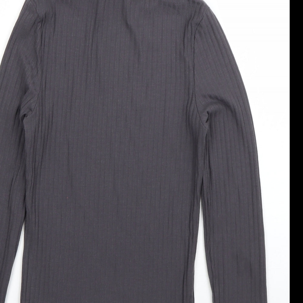 New Look Womens Grey Roll Neck  Viscose Pullover Jumper Size 8