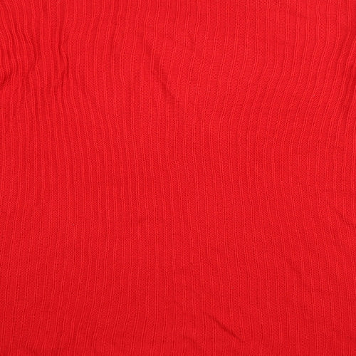 F&F Womens Red Round Neck  Acrylic Pullover Jumper Size 16