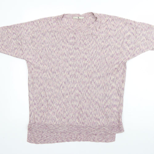 TU Womens Purple Round Neck  Viscose Pullover Jumper Size 12