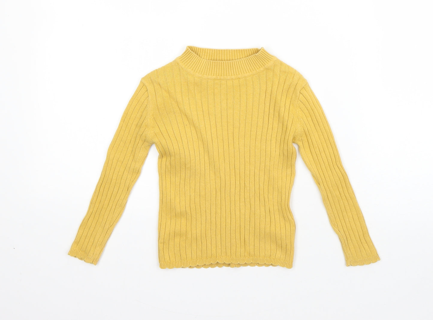 TU Girls Yellow  Cotton Pullover Jumper Size 18-24 Months