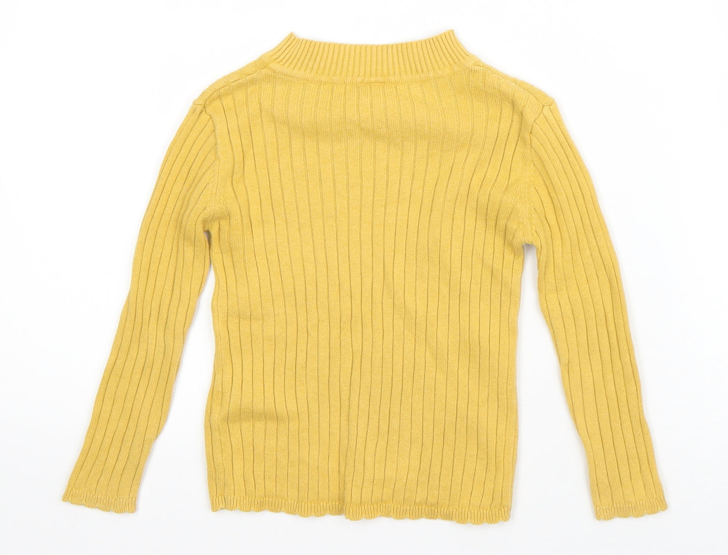 TU Girls Yellow  Cotton Pullover Jumper Size 18-24 Months