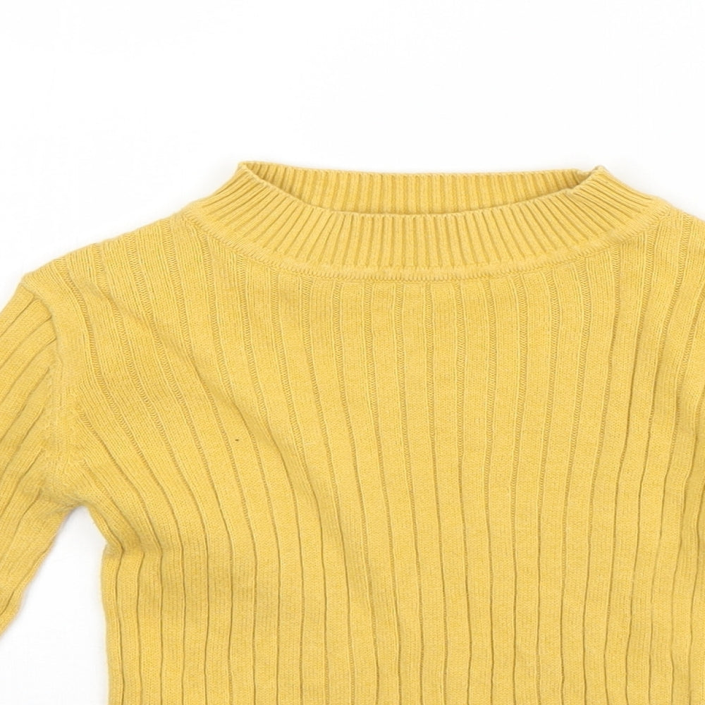 TU Girls Yellow  Cotton Pullover Jumper Size 18-24 Months
