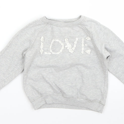 NEXT Boys Grey  Cotton Pullover Sweatshirt Size 4 Years