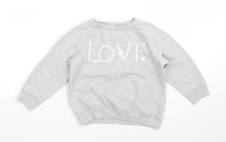 NEXT Boys Grey Cotton Pullover Sweatshirt Size 4 Years