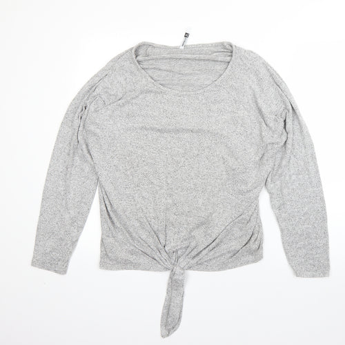 Pep&Co Womens Grey Round Neck  Viscose Pullover Jumper Size 18