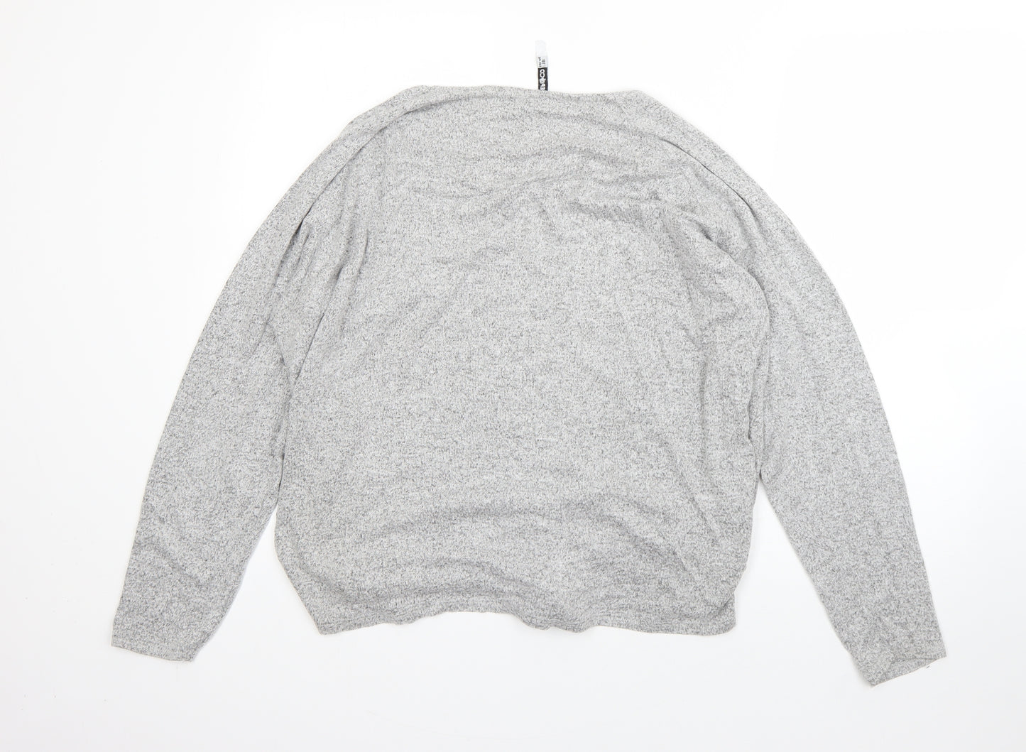 Pep&Co Womens Grey Round Neck  Viscose Pullover Jumper Size 18
