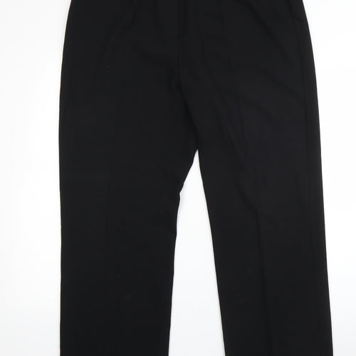 Preworn Womens Black  Polyester Dress Pants Trousers Size 36 in L28 in Regular