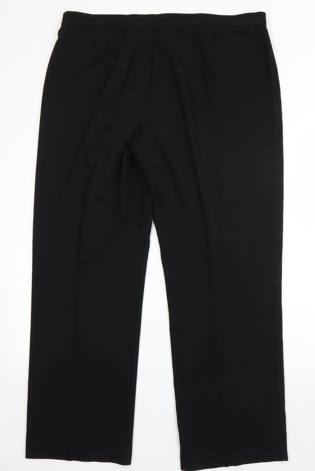 Preworn Womens Black  Polyester Dress Pants Trousers Size 36 in L28 in Regular